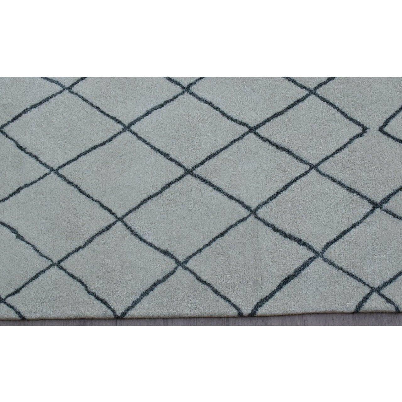 Rebel Hope Wool + Cotton Shag Ivory Grey 8x10 handtufted wool + cotton shag Organic Weave Shop