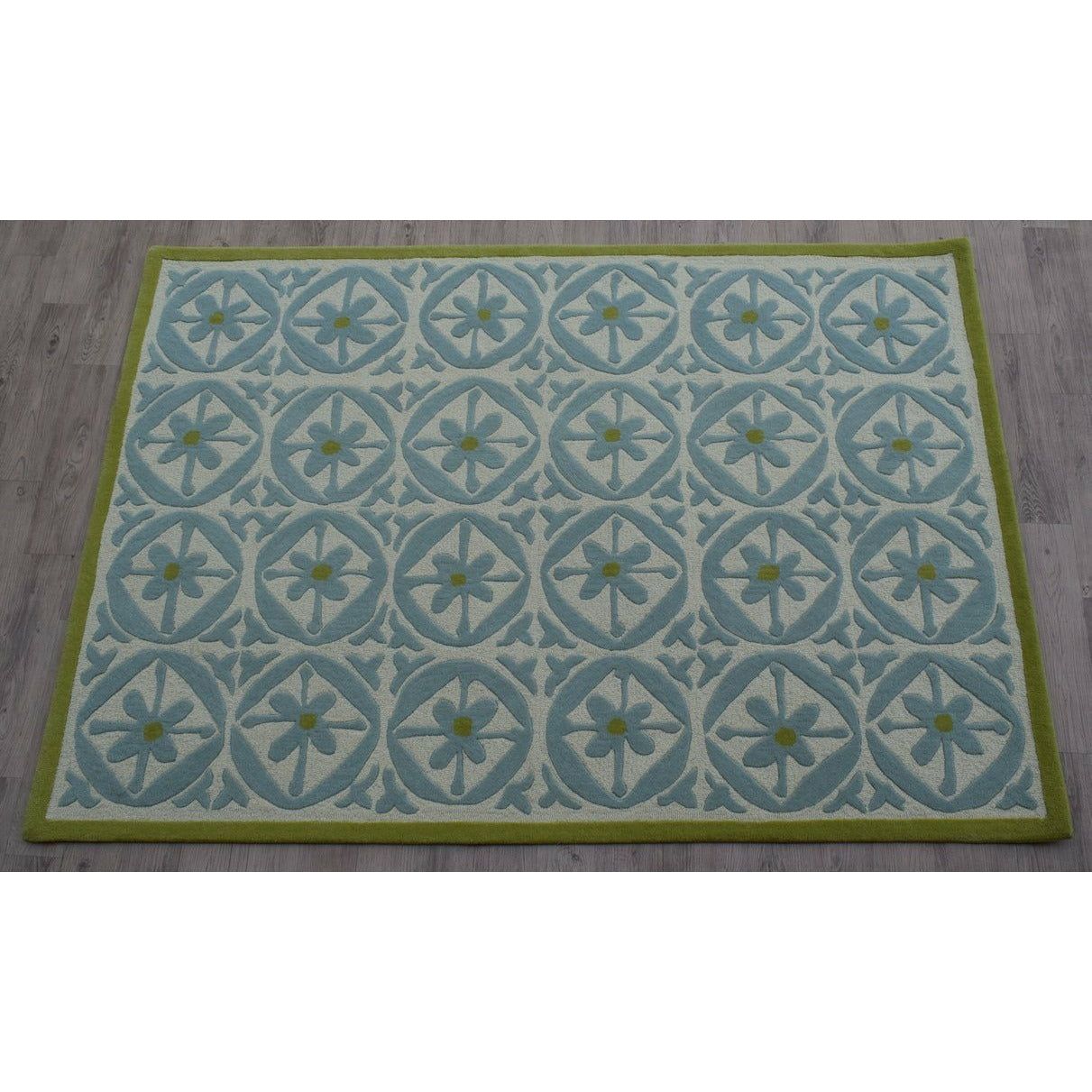Capri Wool Rug Azure handtufted wool Organic Weave Shop