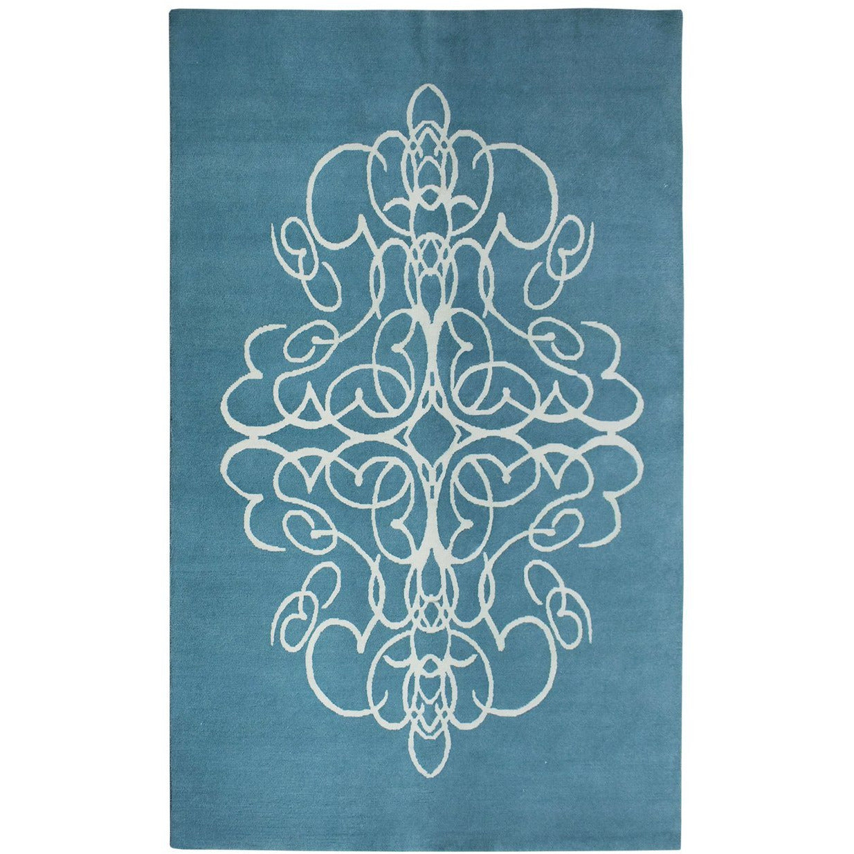 Take a Chance on Me Aqua handknotted tibetan 60 knot Organic Weave Shop 2'9'' x 10' Runner Aqua
