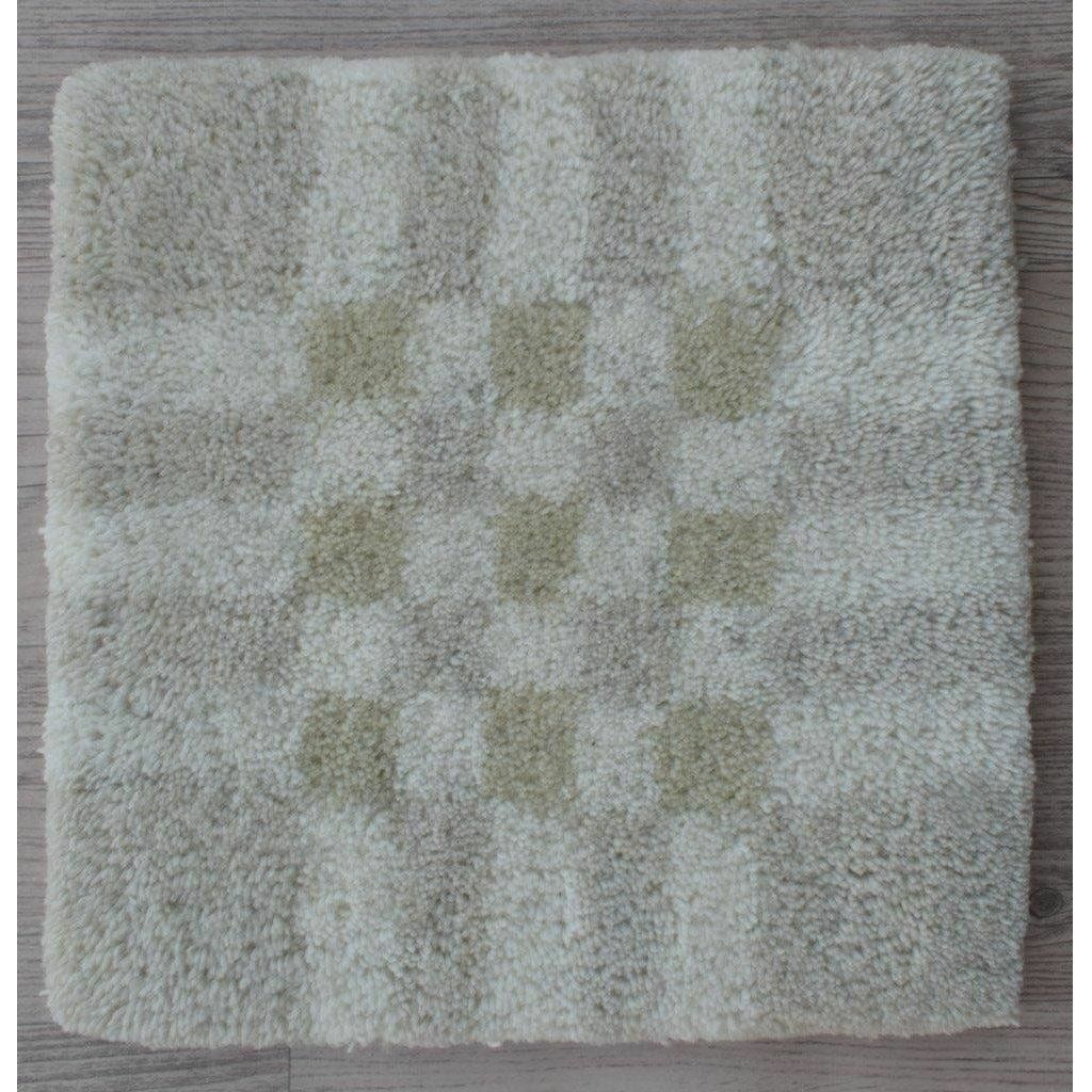 Fluffy Plaid Wool Shag Sand handtufted wool shag Organic Weave Shop