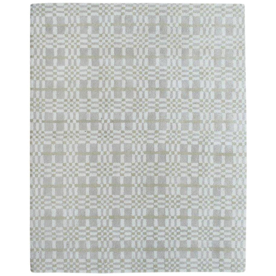 Fluffy Plaid Wool Shag Sand handtufted wool shag Organic Weave Shop