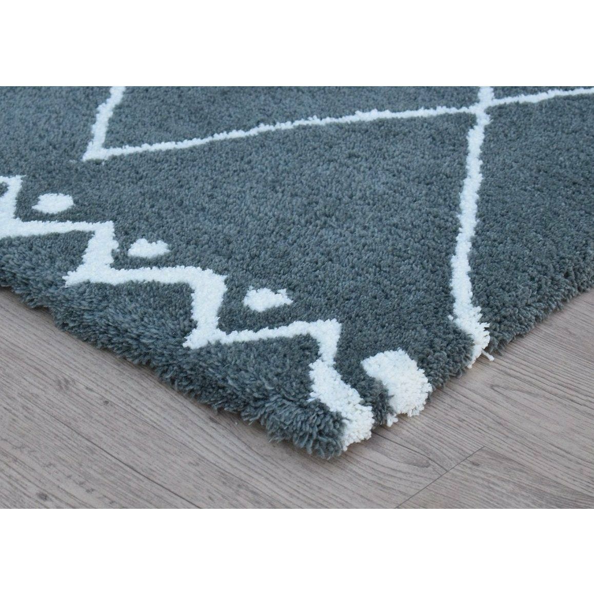 Rebel Fantasy Wool + Cotton Shag Charcoal handtufted wool + cotton shag Organic Weave Shop 5x8