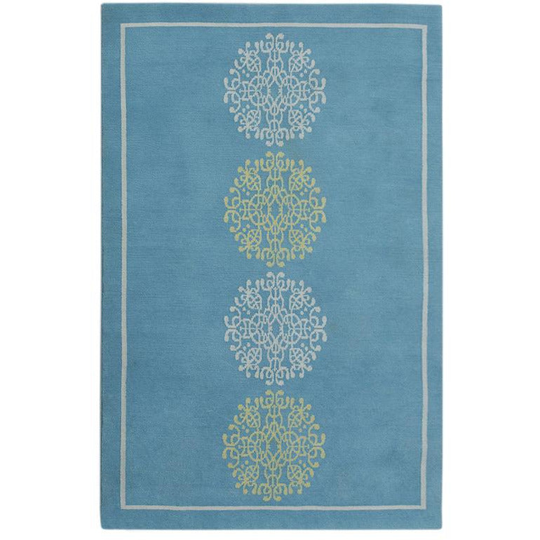 Serenity - Other Colors Available handknotted tibetan 60 knot Organic Weave Shop 2' 9'' x 10' Runner Turquoise