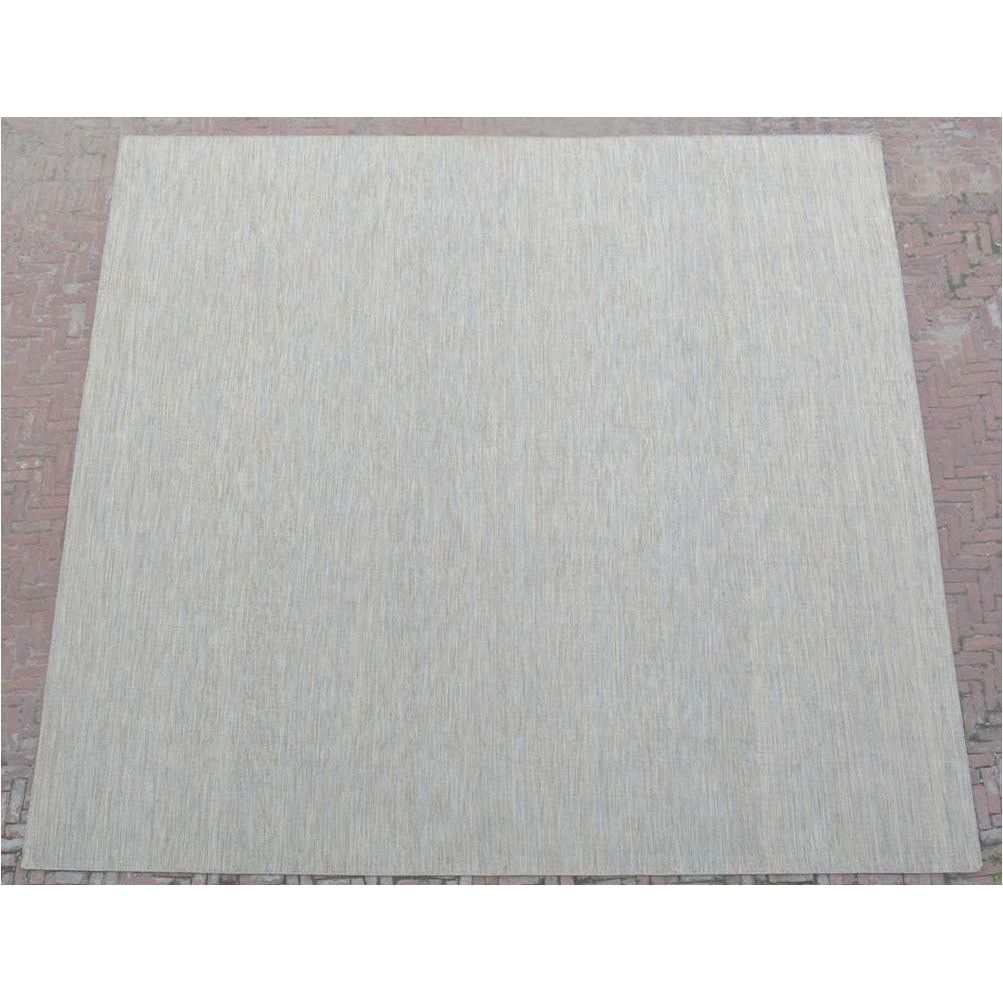 Anderson Wool Flatweave Taupe/Blue wool flatweave Organic Weave Shop