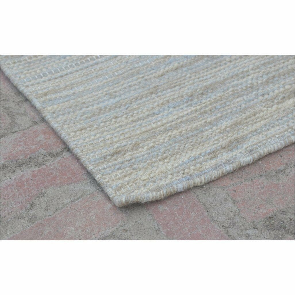 Anderson Wool Flatweave Taupe/Blue SAMPLE wool flatweave Organic Weave Shop 12"x12" Taupe/Blue