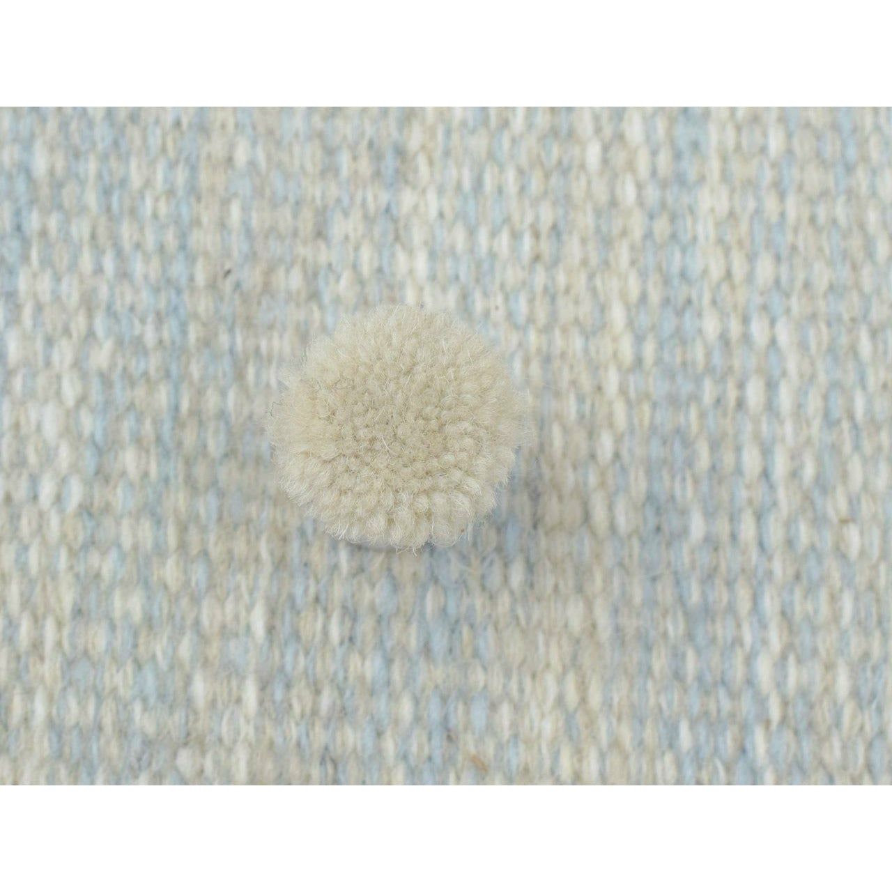 Anderson Wool Flatweave Taupe/Blue wool flatweave Organic Weave Shop