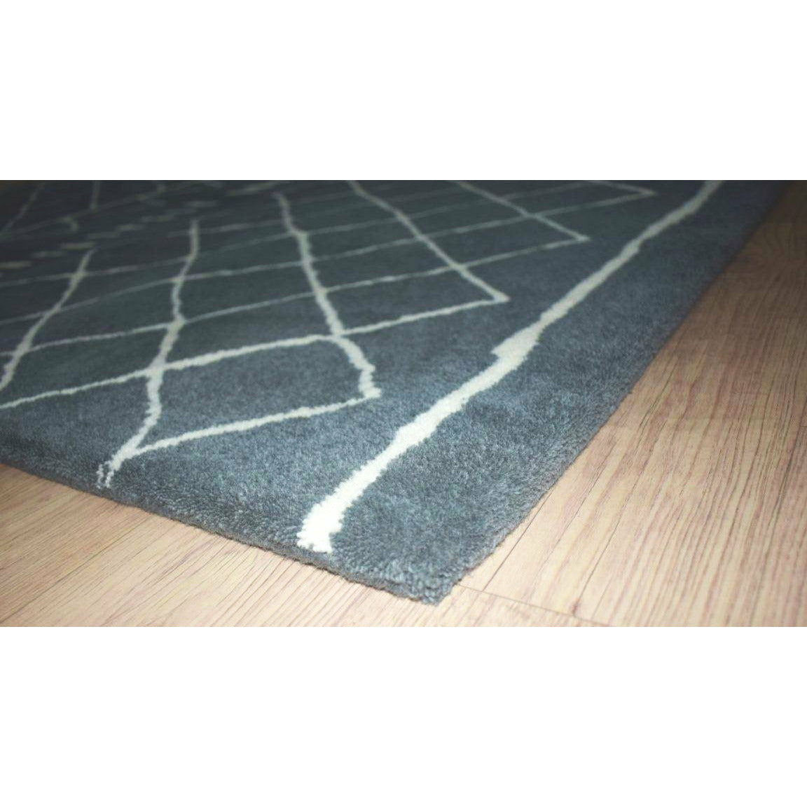 Rebel Chance Wool + Cotton Shag Charcoal Ivory handtufted wool + cotton shag Organic Weave Shop