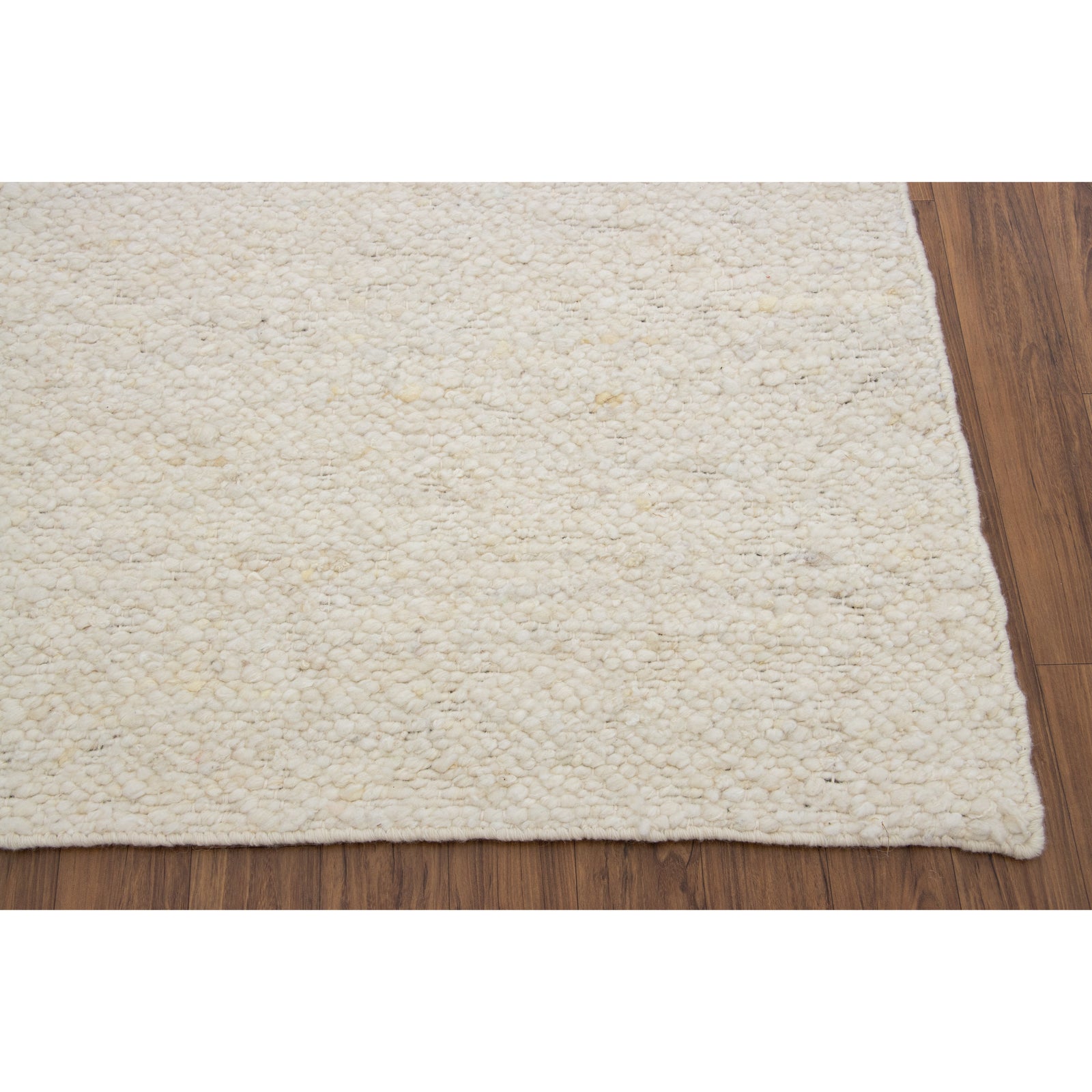 Boucle Ivory wool flatweave Organic Weave Shop 6x9 Ivory