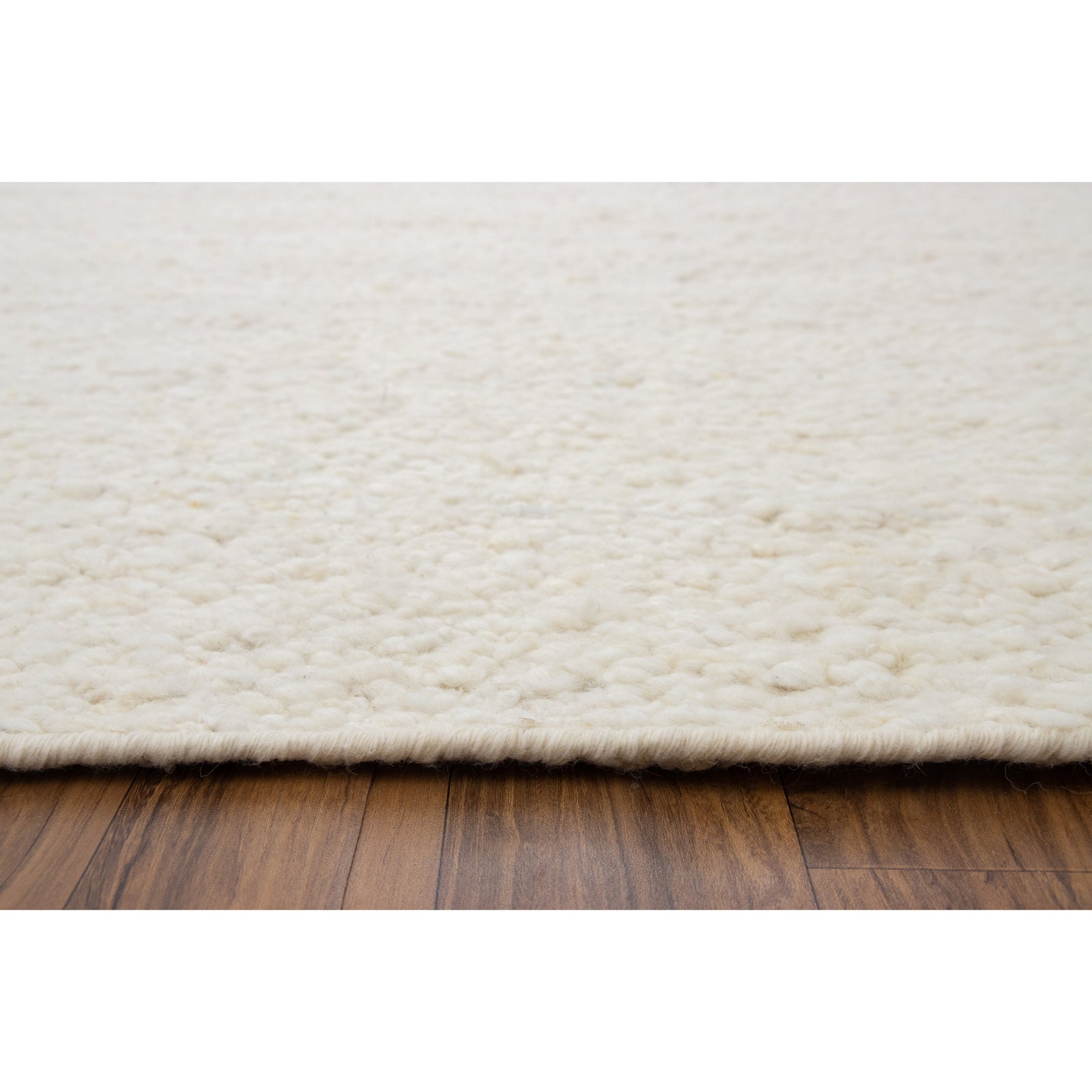 Boucle Ivory wool flatweave Organic Weave Shop