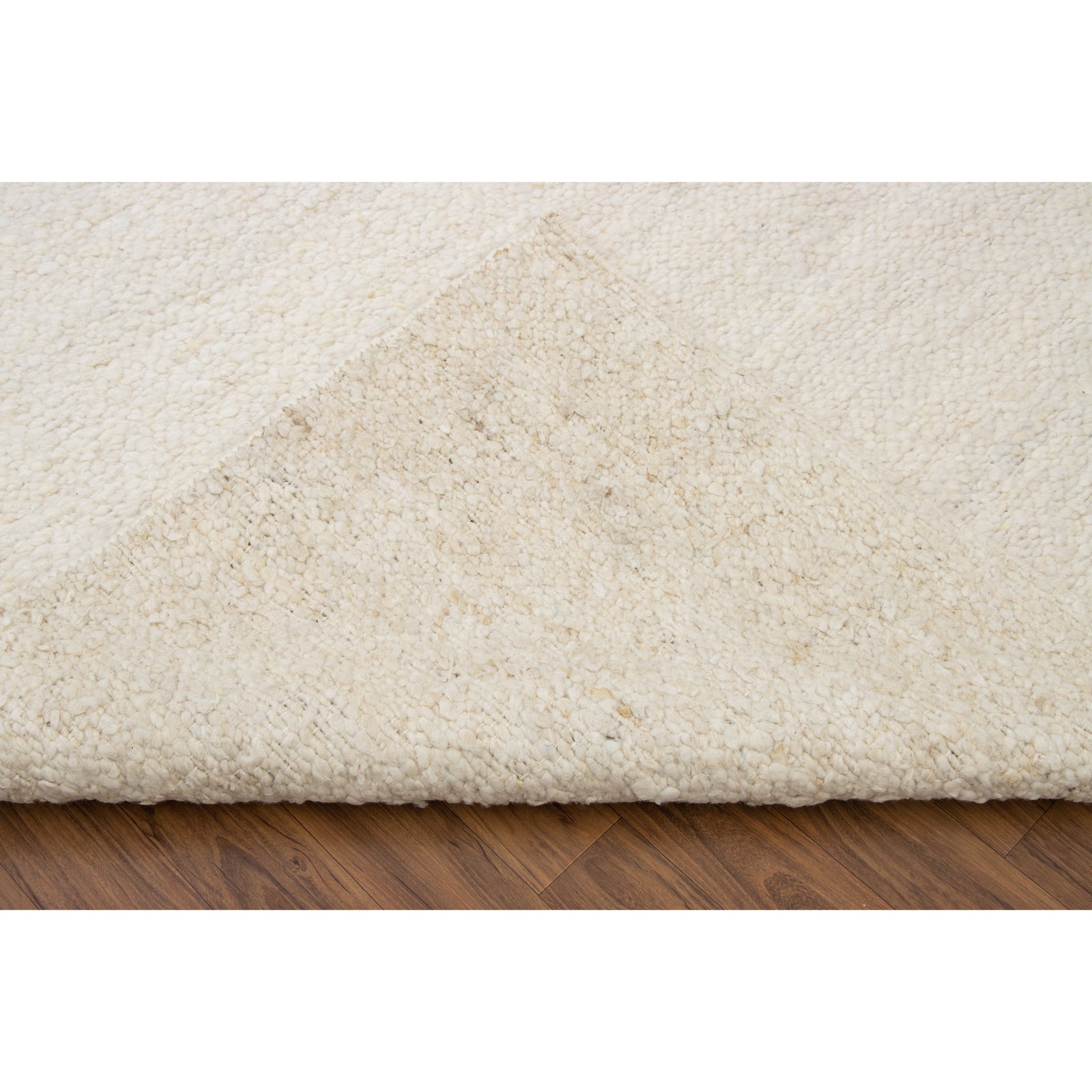 Boucle Ivory wool flatweave Organic Weave Shop
