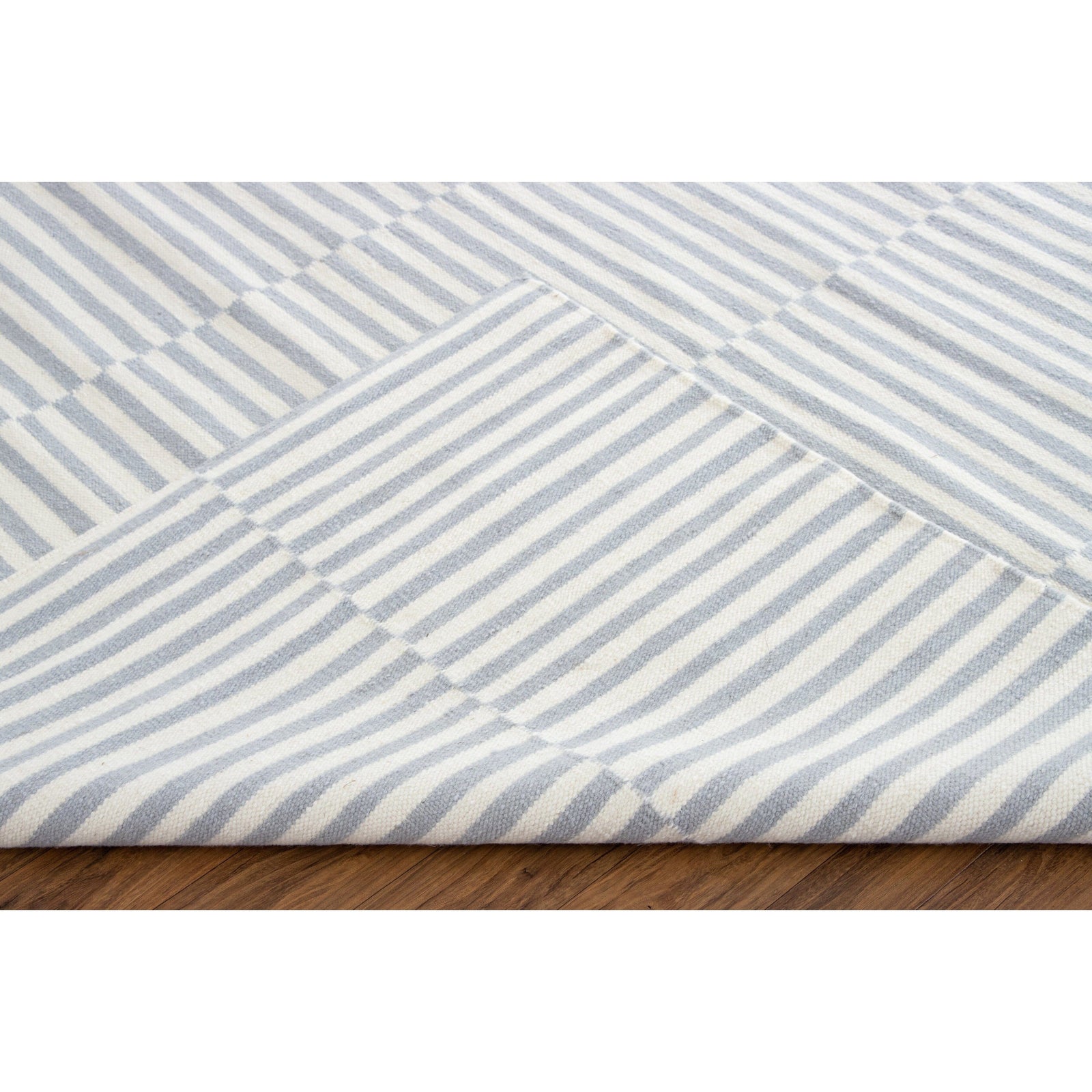 Tate Grey Wool Flatweave wool flatweave Organic Weave Shop