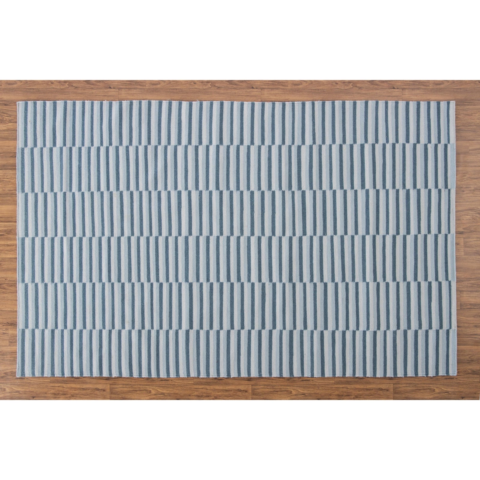 Tate Wool Flatweave Blue wool flatweave Organic Weave Shop