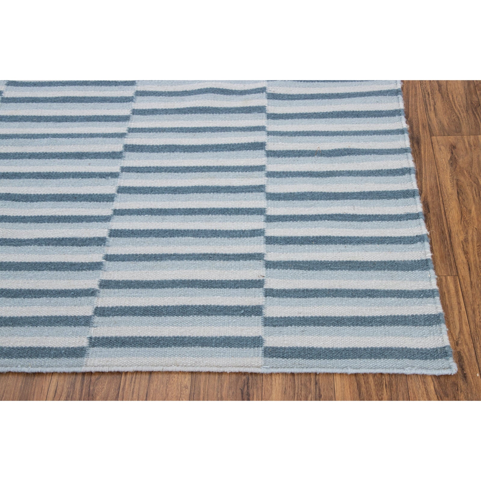 Tate Wool Flatweave Blue wool flatweave Organic Weave Shop
