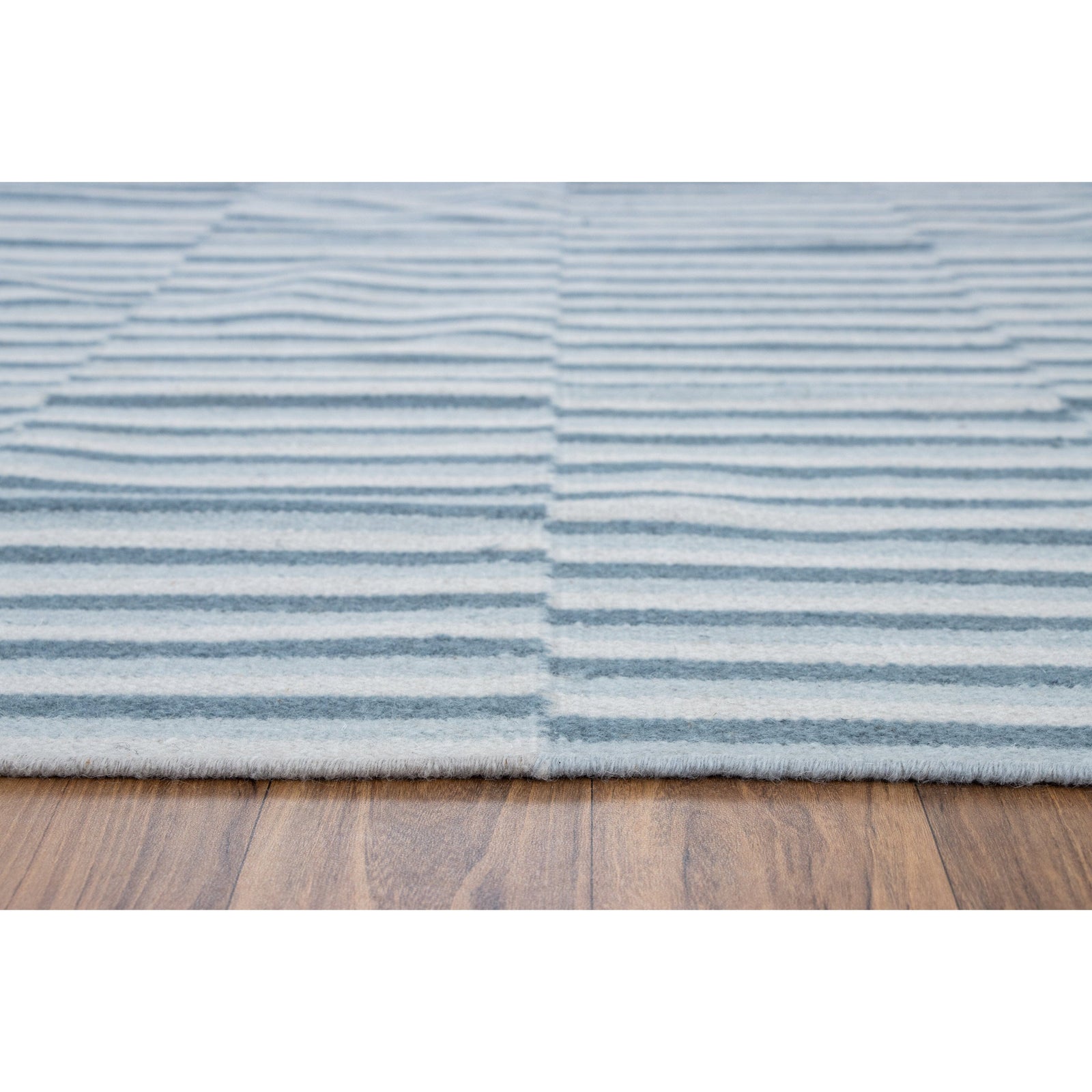 Tate Wool Flatweave Blue wool flatweave Organic Weave Shop
