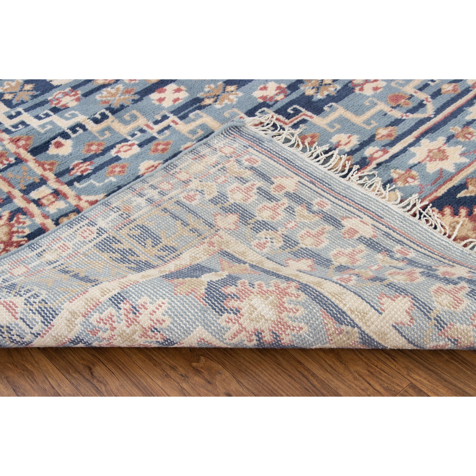 Gallerie Blue Handknotted handknotted tibetan 60 knot Organic Weave Shop