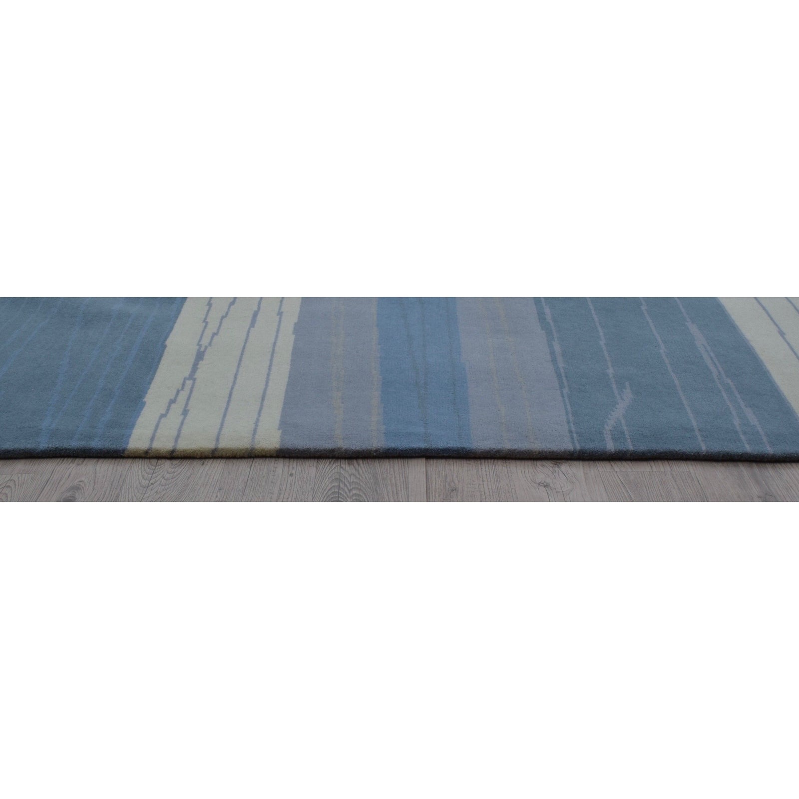 High Tide Wool Handknotted Blue handknotted tibetan 60 knot Organic Weave Shop