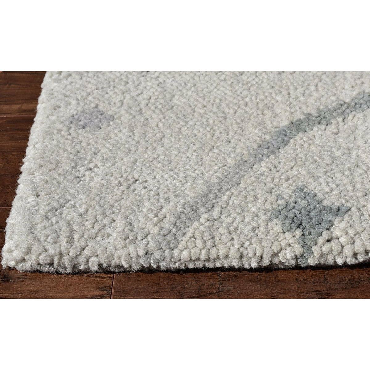Arianna Moroccan Shag Wool Rug Lt Grey handknotted tibetan 60 knot Organic Weave Shop