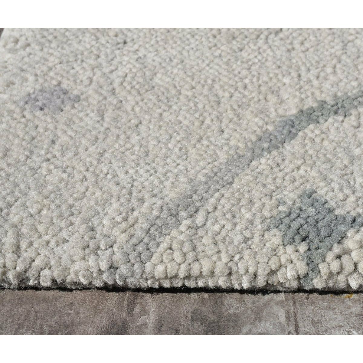 Arianna Moroccan Shag Wool Rug Lt Grey handknotted tibetan 60 knot Organic Weave Shop