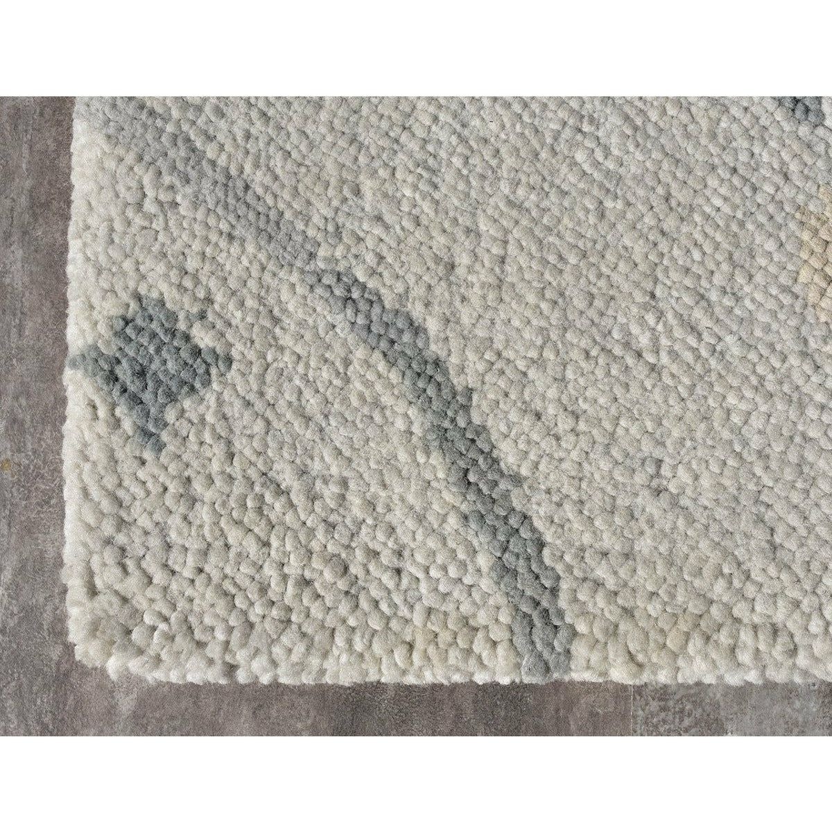 Arianna Moroccan Shag Wool Rug Lt Grey handknotted tibetan 60 knot Organic Weave Shop