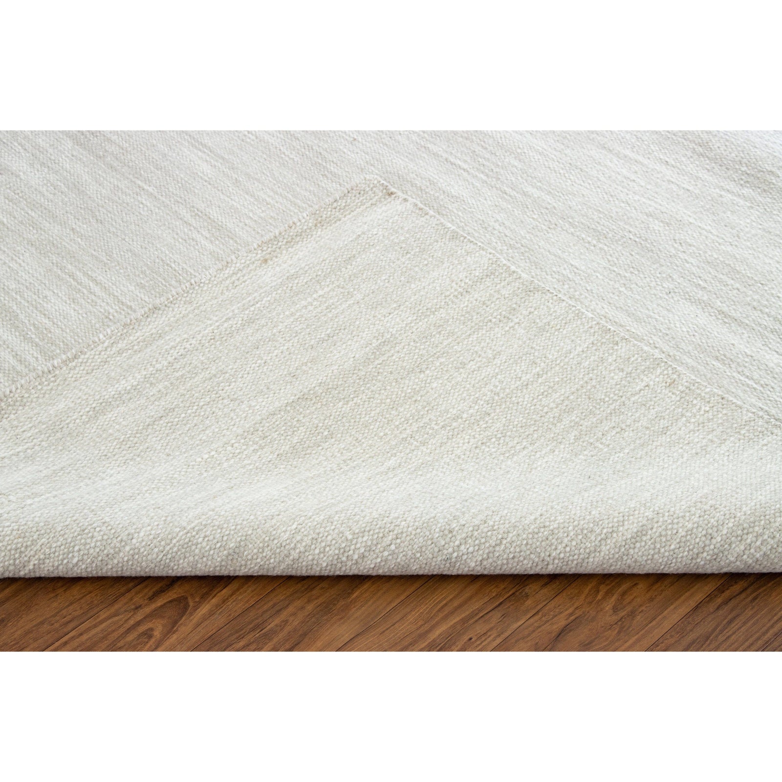 Strie Wool Flatweave Sand Beige Organic Weave Shop