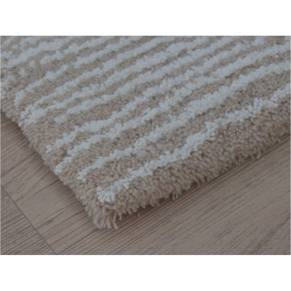 Seersucker Wool + Cotton Shag handtufted wool + cotton shag Organic Weave Shop 5'x8' Blush Pink
