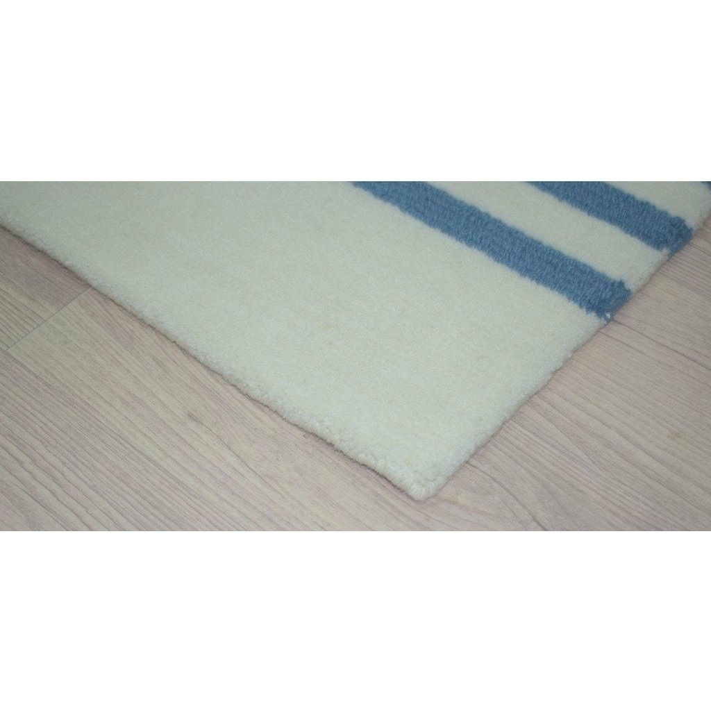Sailor Stripe Wool Handknotted handknotted tibetan 60 knot Organic Weave Shop