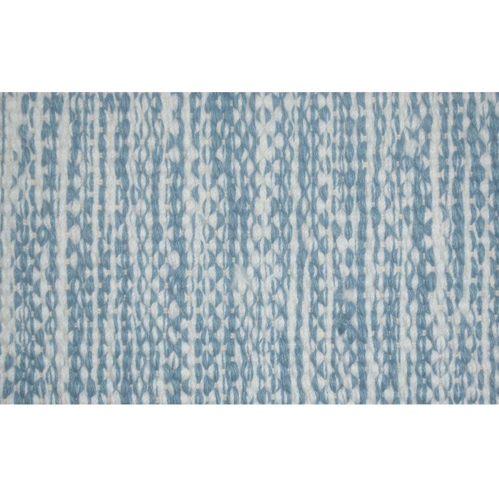 Signature Strie Cotton Flatweave Blue SAMPLE samples Organic Weave Shop