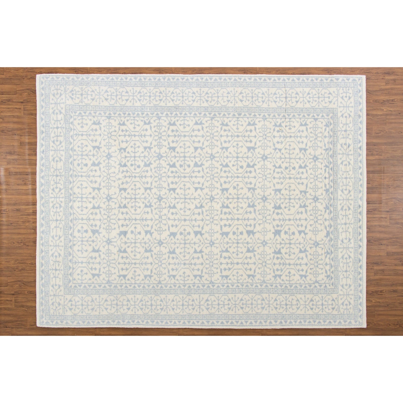 Middleton Blue Handknotted SAMPLE handknotted tibetan 60 knot Organic Weave Shop 2x2