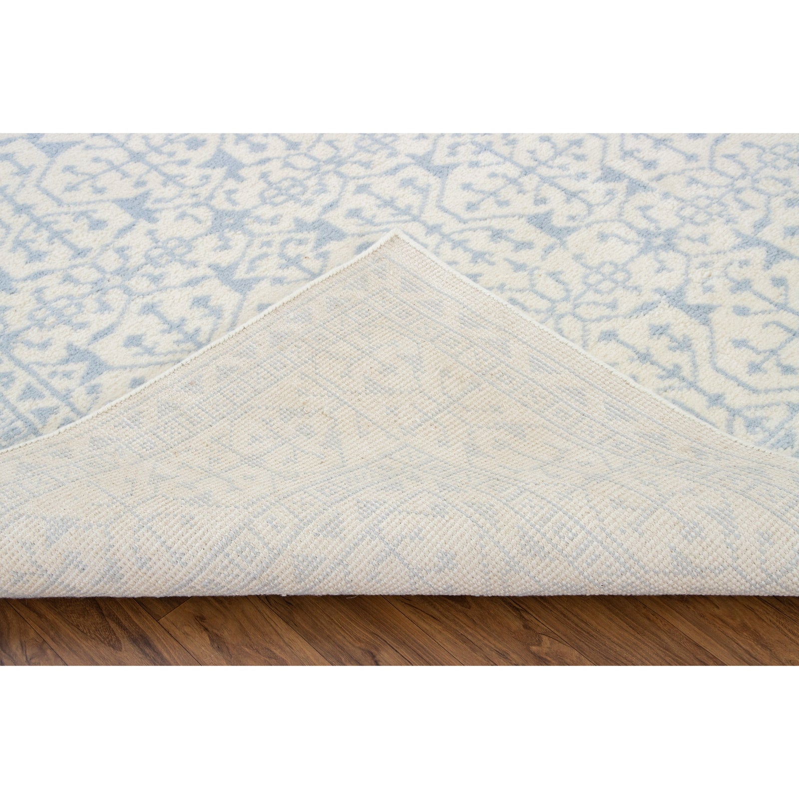 Middleton Grey Blue Handknotted handknotted tibetan 60 knot Organic Weave Shop