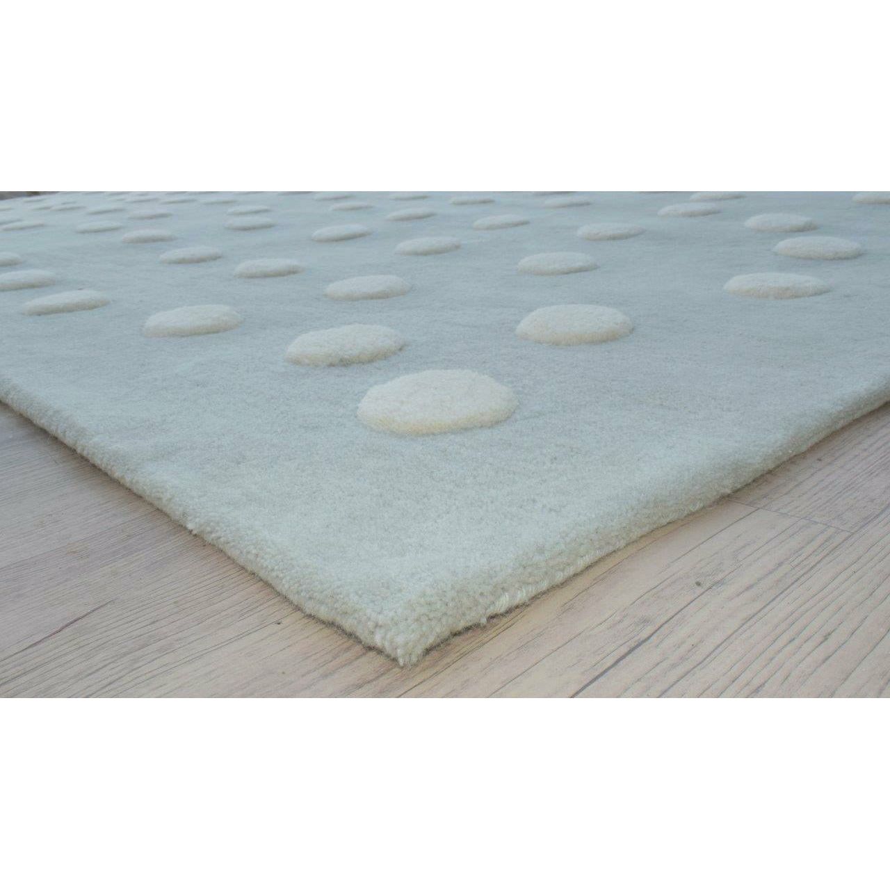 Polka Dot Wool Grey handtufted wool Organic Weave Shop