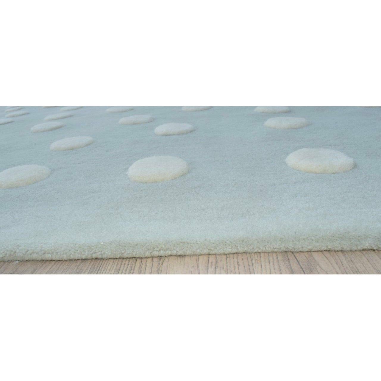 Polka Dot Wool Grey handtufted wool Organic Weave Shop