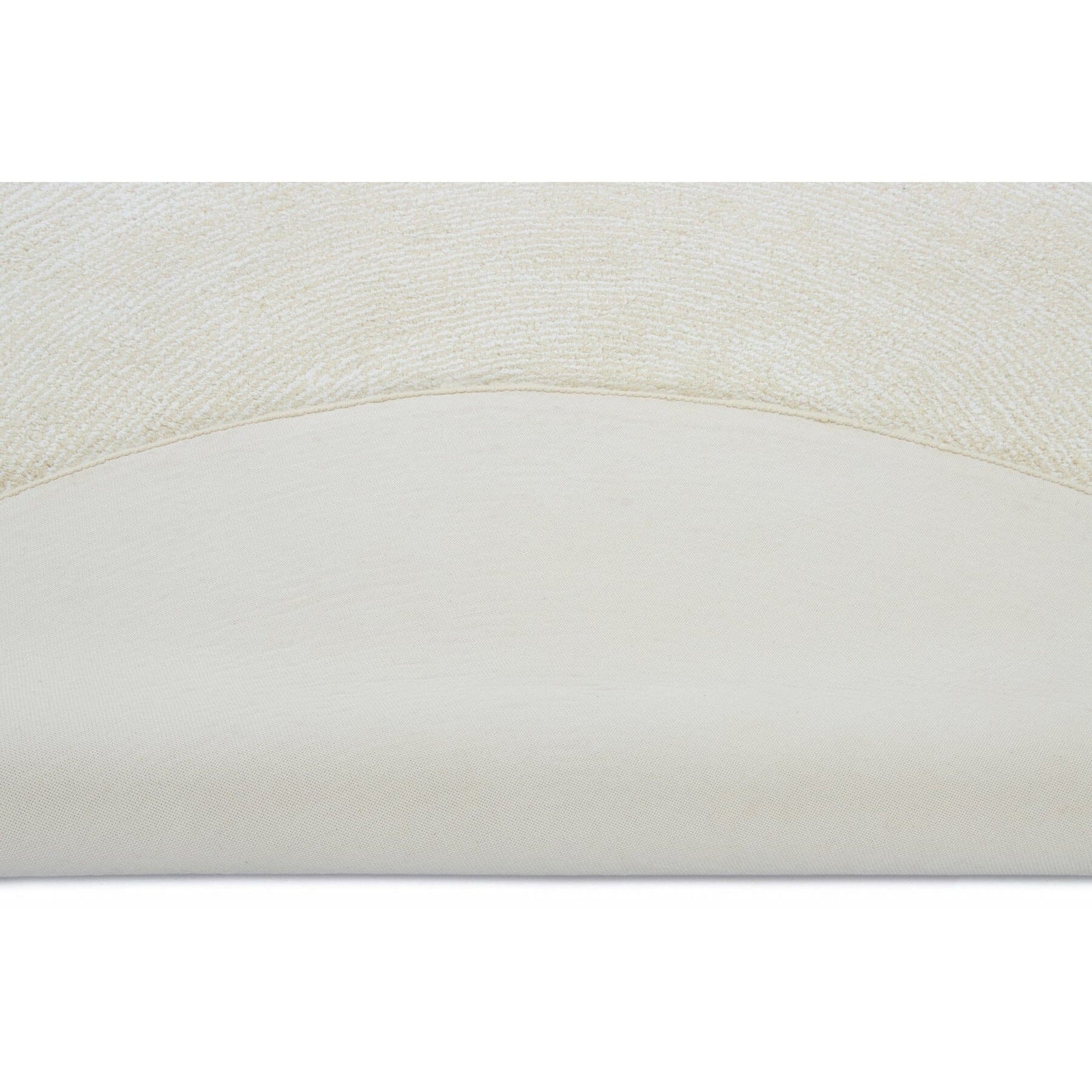 Seersucker Wool + Cotton Shag Ivory Round Rugs Organic Weave Shop