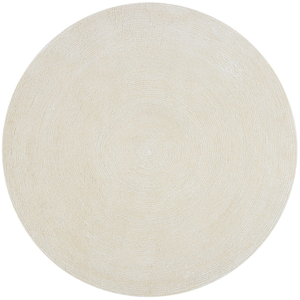 Seersucker Shag Handknotted Ivory handknotted tibetan 60 knot Organic Weave Shop 6' Circle Ivory