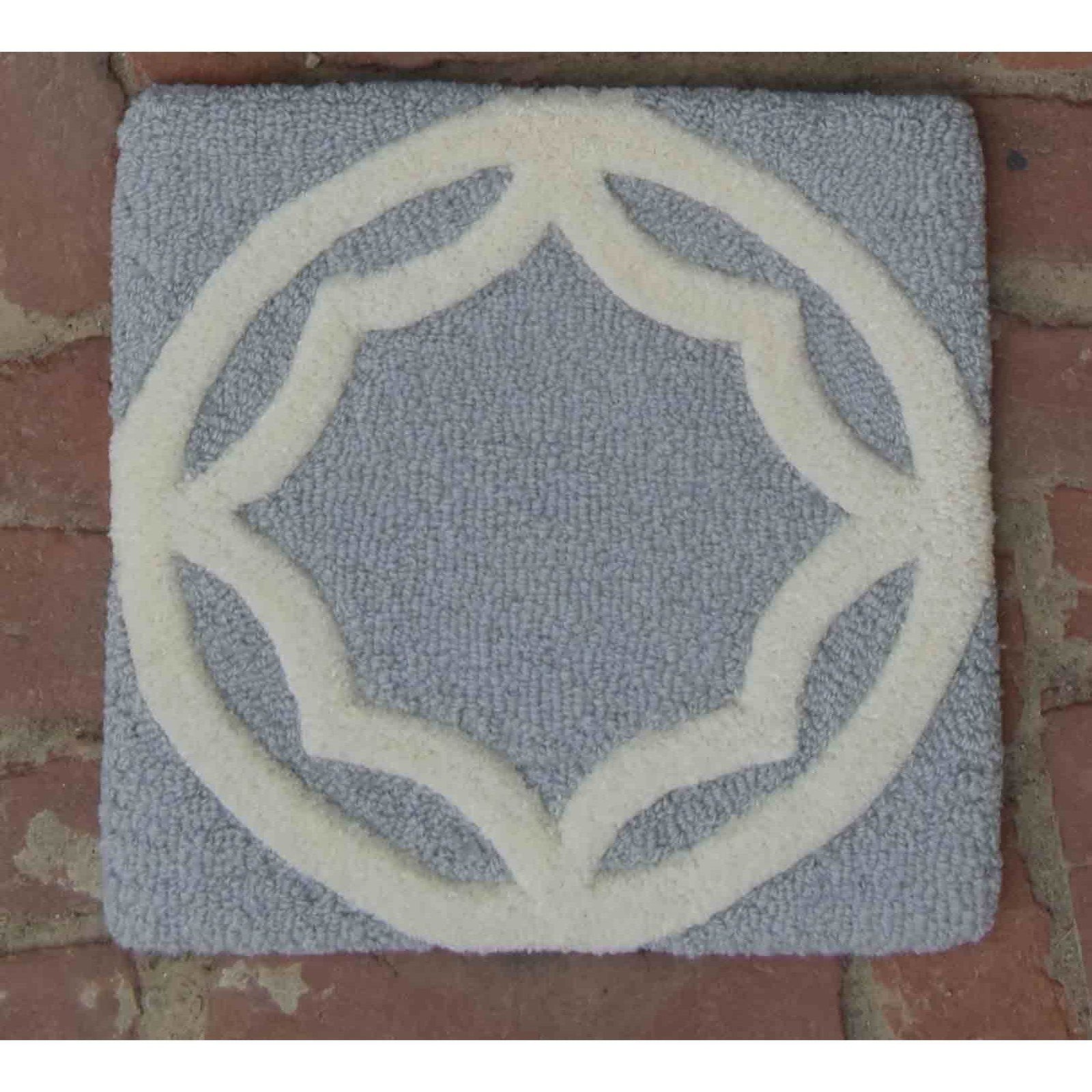 Tilly Trellis Grey handtufted wool Organic Weave Shop