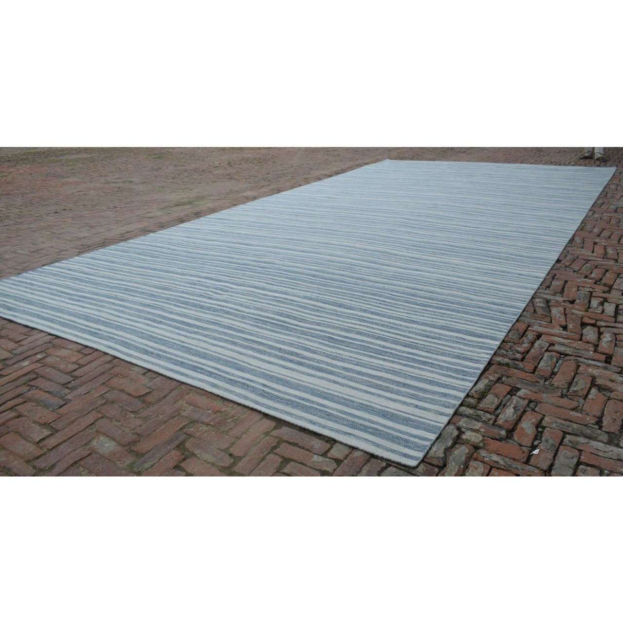 Anderson Strie Stripe Wool Flatweave wool flatweave Organic Weave Shop