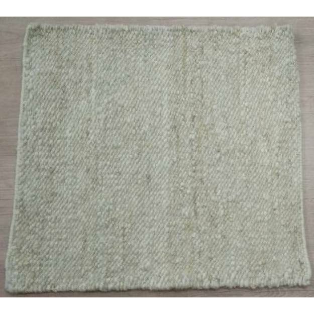 Boucle Ivory Sample wool flatweave Organic Weave Shop 12"x12" Ivory