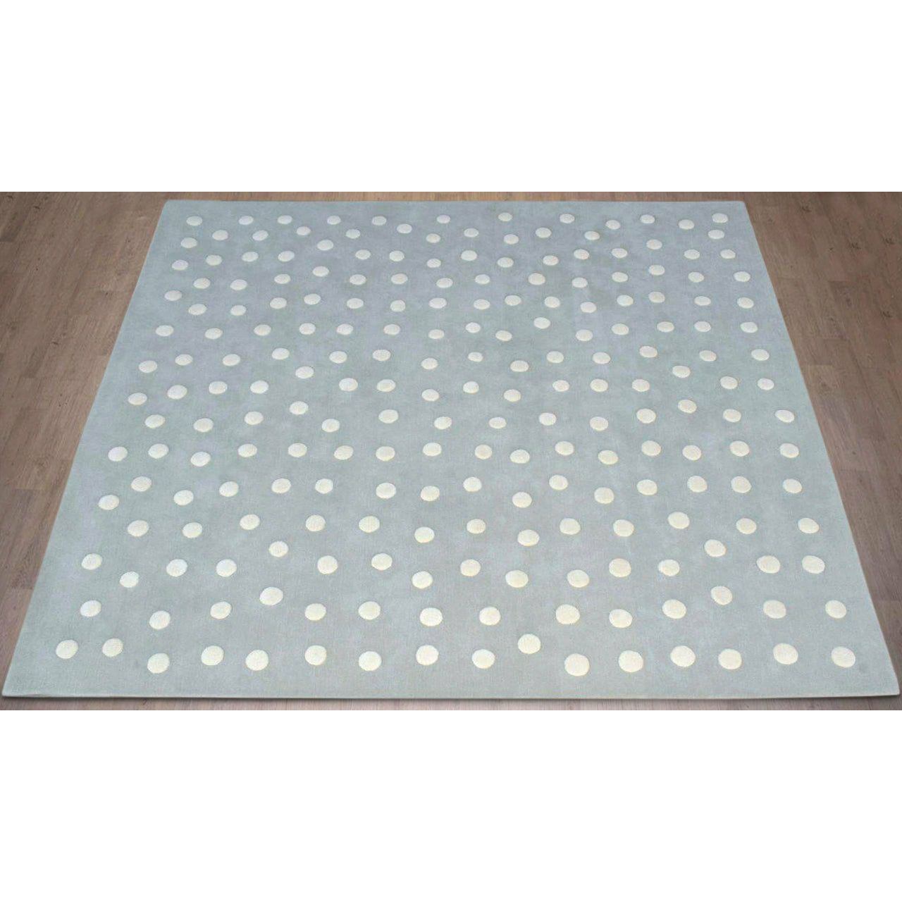 Polka Dot Wool Grey handtufted wool Organic Weave Shop