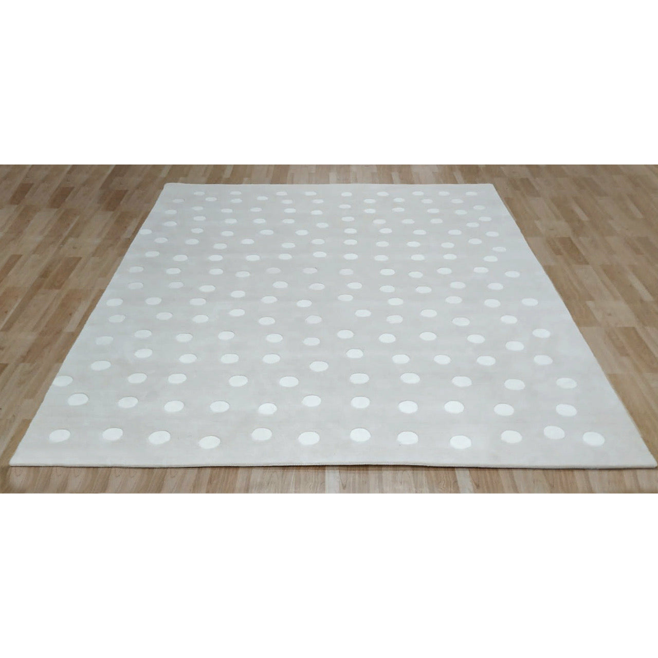 Polka Dot Wool Sand handtufted wool Organic Weave Shop