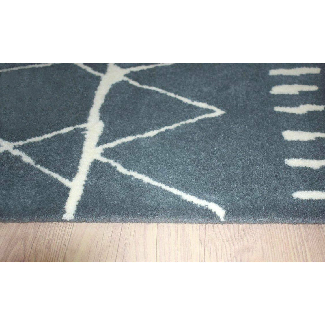 Rebel Chance Wool + Cotton Shag Charcoal Ivory handtufted wool + cotton shag Organic Weave Shop