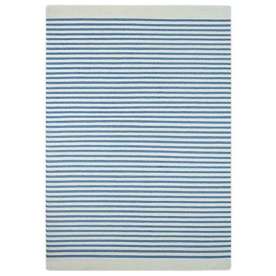 Sailor Stripe Wool Handknotted handknotted tibetan 60 knot Organic Weave Shop