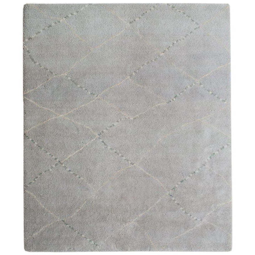 Samuel Moroccan Shag Wool Rug Grey handknotted tibetan 60 knot Organic Weave Shop 2'9'' x 10' Runner Grey