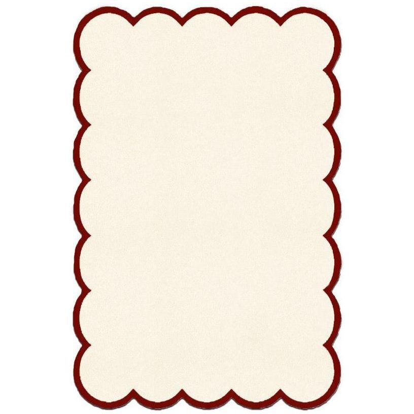 Sculpted Border Cotton Handknotted - More Colors Available handknotted tibetan 60 knot Organic Weave Shop 2'9'' x 10' Runner Red