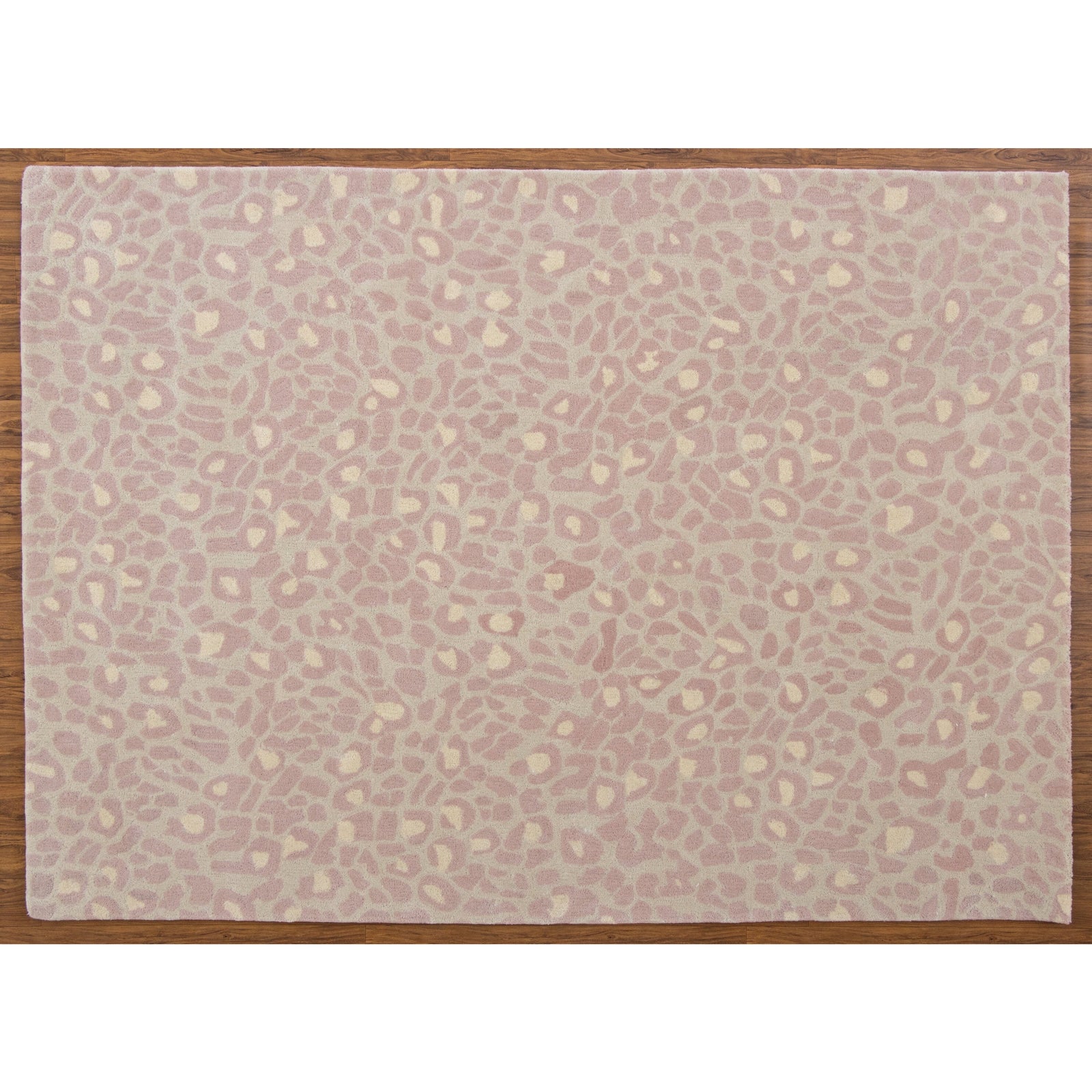 Wild One Pink Wool handtufted wool Organic Weave Shop