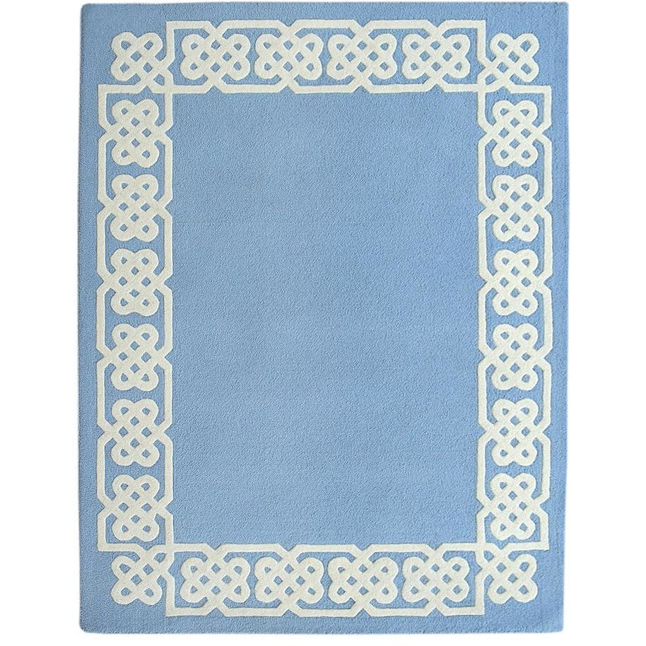 Worth Avenue Wool Rug Blue handtufted wool Organic Weave Shop