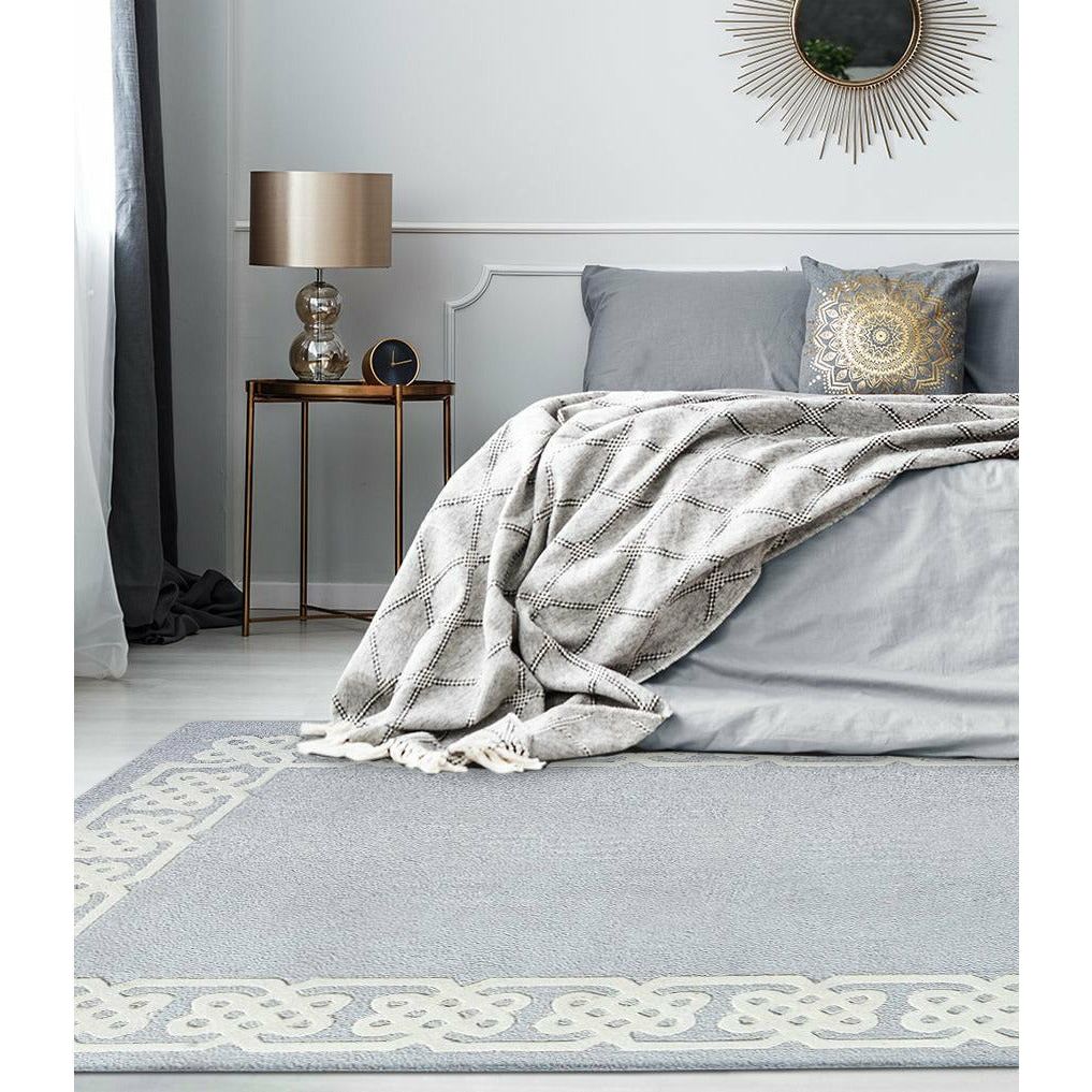 Worth Avenue Wool Rug Grey handtufted wool Organic Weave Shop