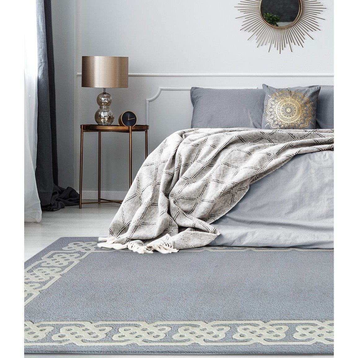 Worth Avenue Wool Rug Grey SAMPLE samples Organic Weave Shop