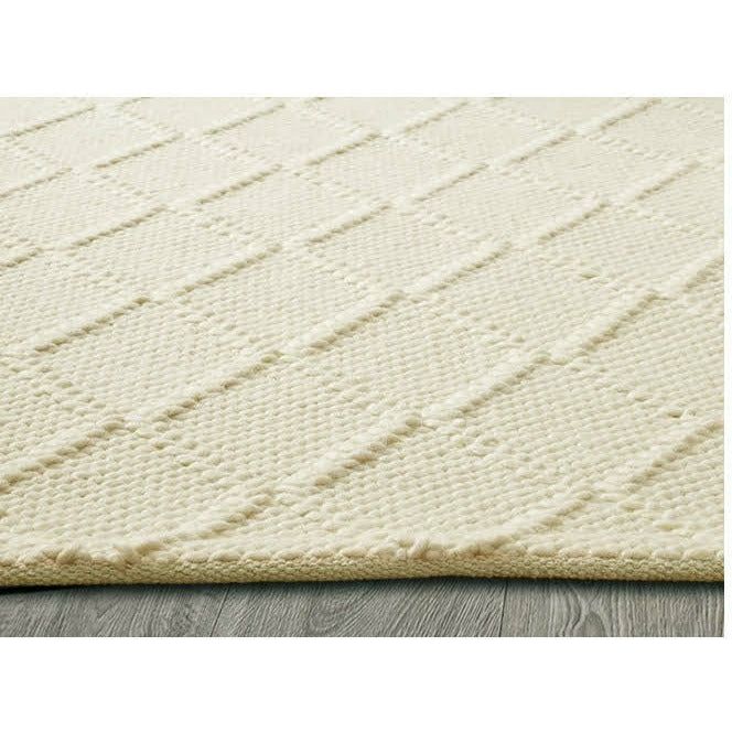 Amelia Ivory wool flatweave Organic Weave Shop