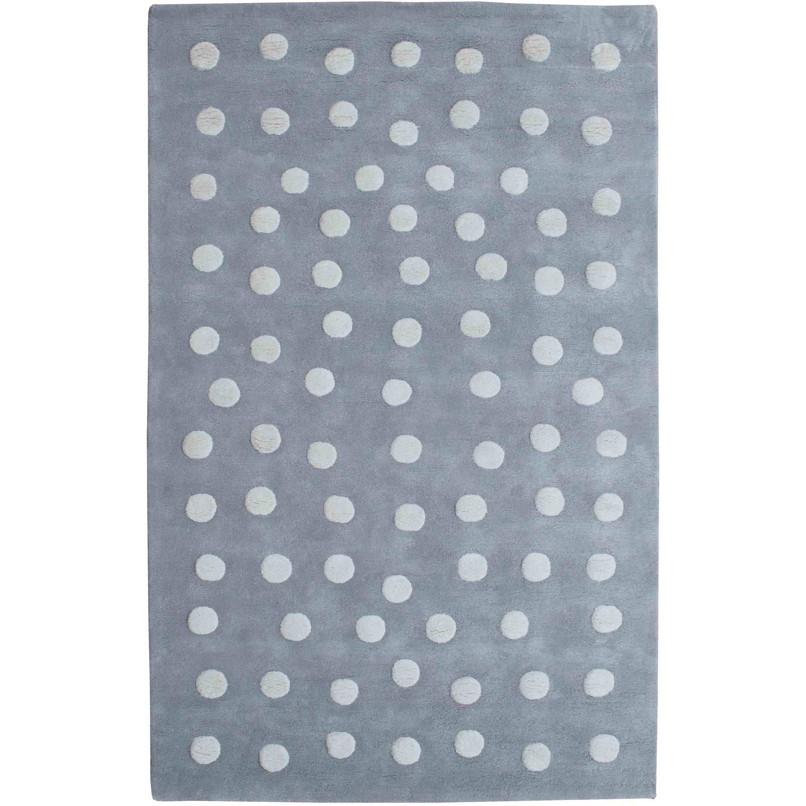 Polka Dot Grey handtufted cotton Organic Weave Shop