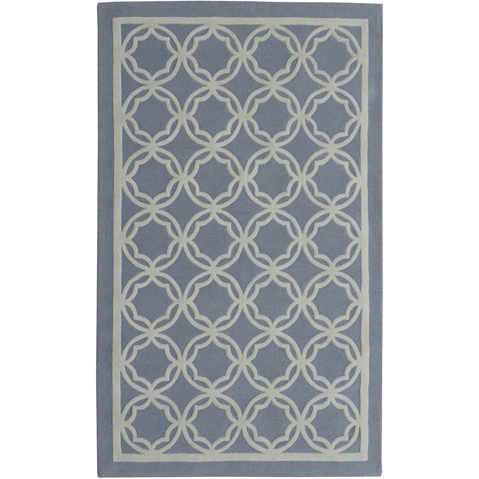 Tilly Trellis Grey handtufted wool Organic Weave Shop