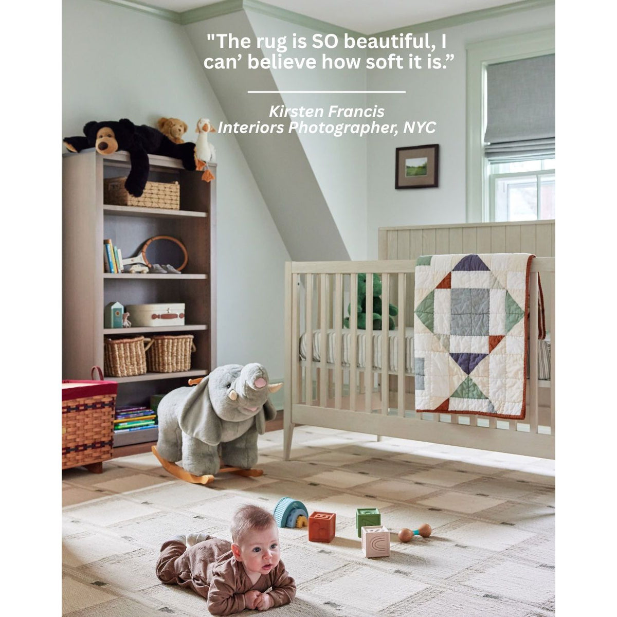 Ferriss Wool Flatweave Neutral wool flatweave Organic Weave Shop 